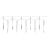 LED vánoční girlanda - 10x rampouch, 3,6 m, venkovní i vnitřní, studená bílá (obrázek pro) LED vánoční girlanda - 10x rampouch, 3,6 m, venkovní i vnitřní, studená bílá