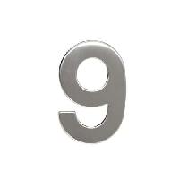 Nerezové číslo ve 2D provedení, výška 95 mm, znak &Prime;9&Prime;