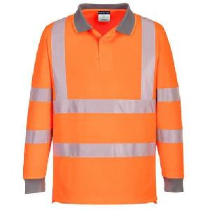 (obrázek pro) Eco Hi-Vis L/S Polo, 6 ks v balení, oranžová, vel. S