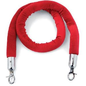 (obrázek pro) Sametová šňůra průměr 4 cm červená/chromovaná 1,5 m