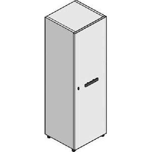(obrázek pro) Vysoká úzká skříň System, 214 x 43 x 45 cm, s dvířky - levé provedení, dezén buk