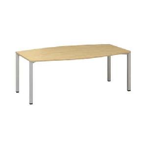 (obrázek pro) Konferenční stůl Alfa 420 s šedým podnožím, 200 x 110 x 74,2 cm, dezén divoká hruška