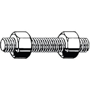 (obrázek pro) Svorník se 2 šestihrannými maticemi ASME B16.5/B18.2.2 Nerezocel ASTM A193 - ASTM A194 Pravý Gr.B8M Cl.2 - Gr.8M 1 Inch X415 (16.1/4)