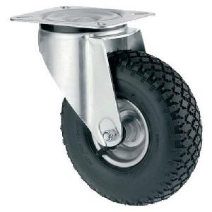 (obrázek pro) Bantamové kolo s přírubou, průměr 260 mm, otočné, černé, valivé ložisko