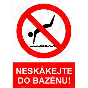 (obrázek pro) Neskákejte do bazénu, samolepka 210 x 297 x 0,1 mm A4