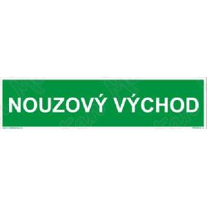 (obrázek pro) Nouzový východ, plast 300 x 75 x 1,1 mm, fotoluminiscenční