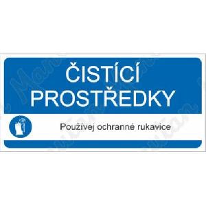 (obrázek pro) Čistící prostředky, samolepka 190 x 90 x 0,1 mm