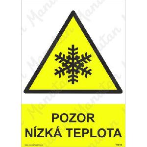 (obrázek pro) Pozor nízká teplota, plast 297 x 420 x 2 mm A3