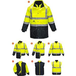 (obrázek pro) Reflexní nepromokavá bunda Contrast Traffic 7v1 Hi-Vis, žlutá/modrá, vel. S