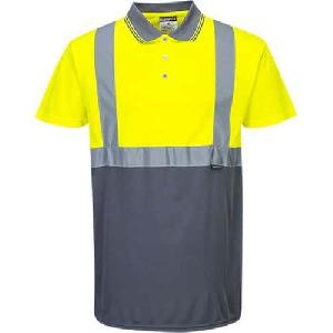 (obrázek pro) Reflexní polokošile s krátkým rukávem Two-Tone Hi-Vis, žlutá/šedá, vel. L