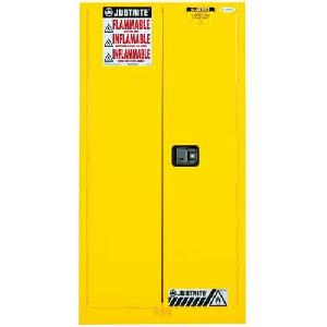 (obrázek pro) Skříň na hořlaviny Justrite Sure-Grip® EX, 1651 x 864 x 864 mm, mechanické uzavírání