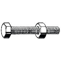 Sada konstrukčních šestihranných celozávitových šroubů EN 15048 Ocel Pravý Žárový zinek 8.8 ISO metrický M16X35