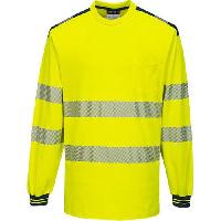 Reflexní tričko s dlouhým rukávem PW3 Hi-Vis, žluté/modré, vel.